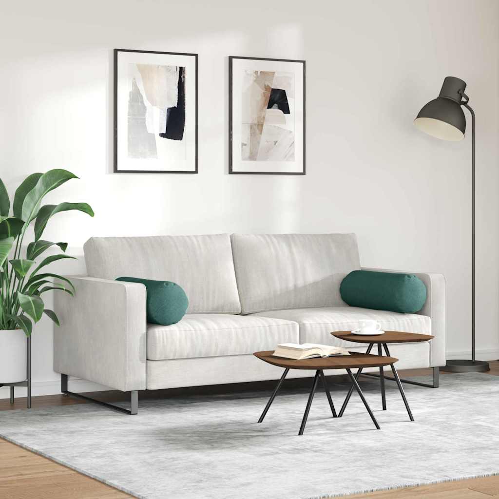 Cuscini a rullo 2 pcs Verde Scuro Ø 25 x 70 cm Tessuto 42014316