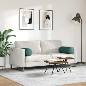 Cuscini a rullo 2 pcs Verde Scuro Ø 25 x 70 cm Tessuto 42014316