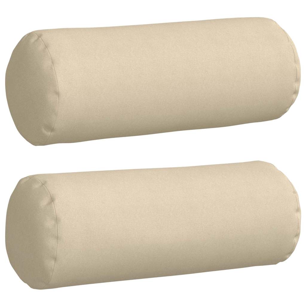Cuscini a rullo 2 pcs Crema Ø 25 x 70 cm Tessuto 42014318