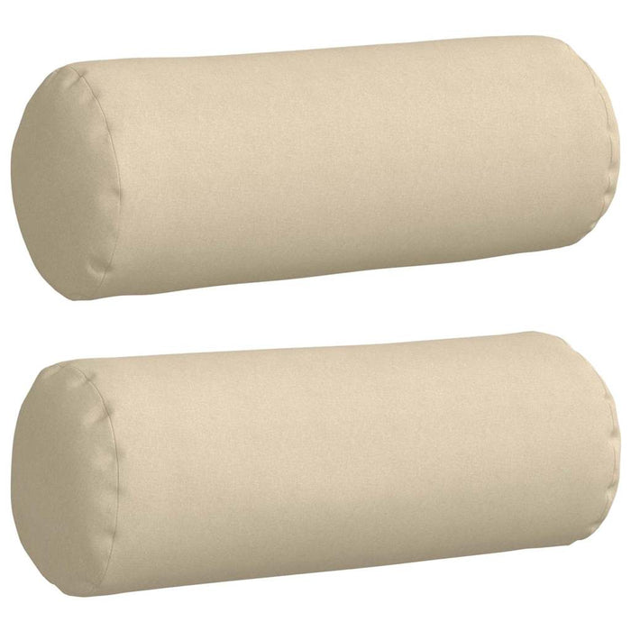 Cuscini a rullo 2 pcs Crema Ø 25 x 70 cm Tessuto 42014318