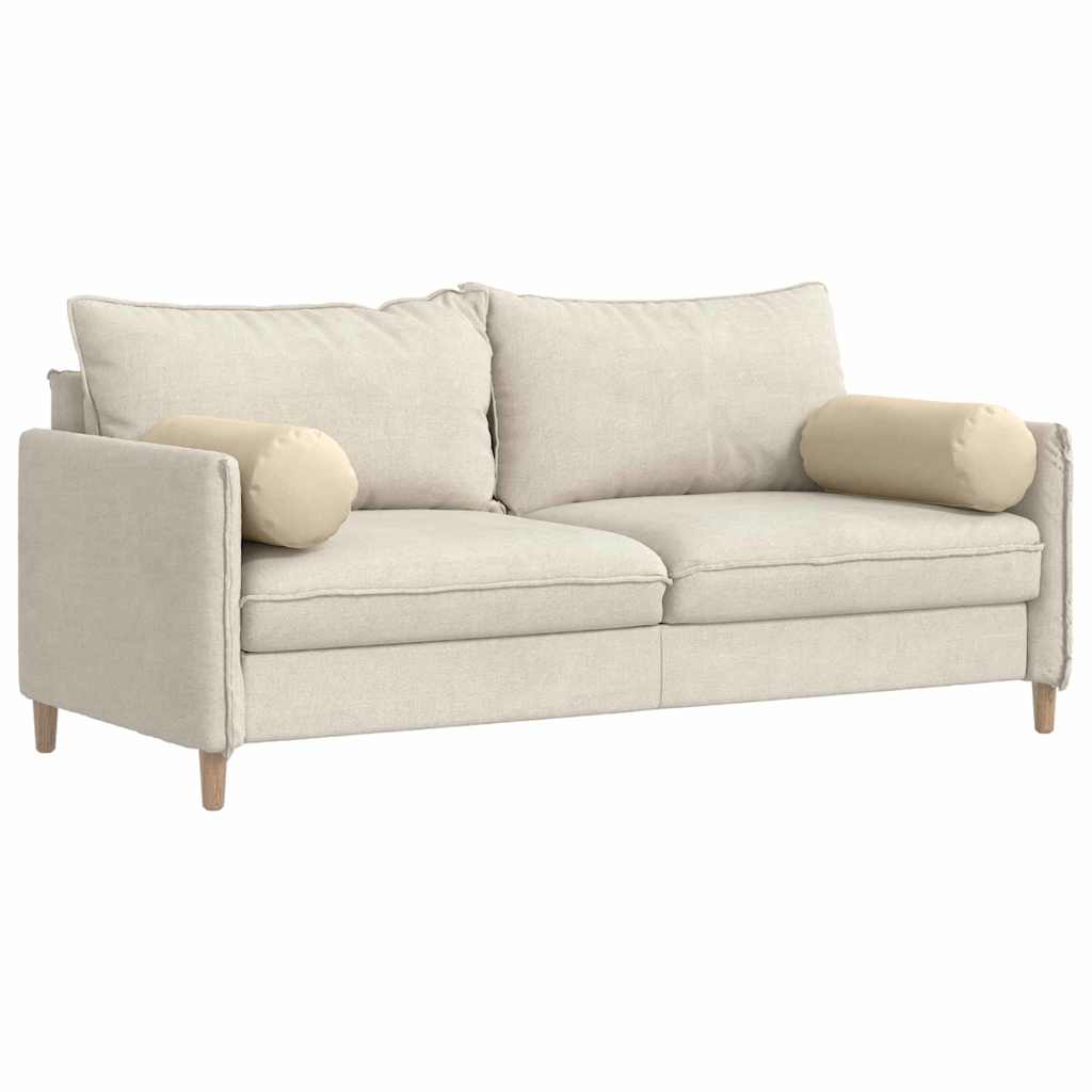 Cuscini a rullo 2 pcs Crema Ø 25 x 70 cm Tessuto 42014318