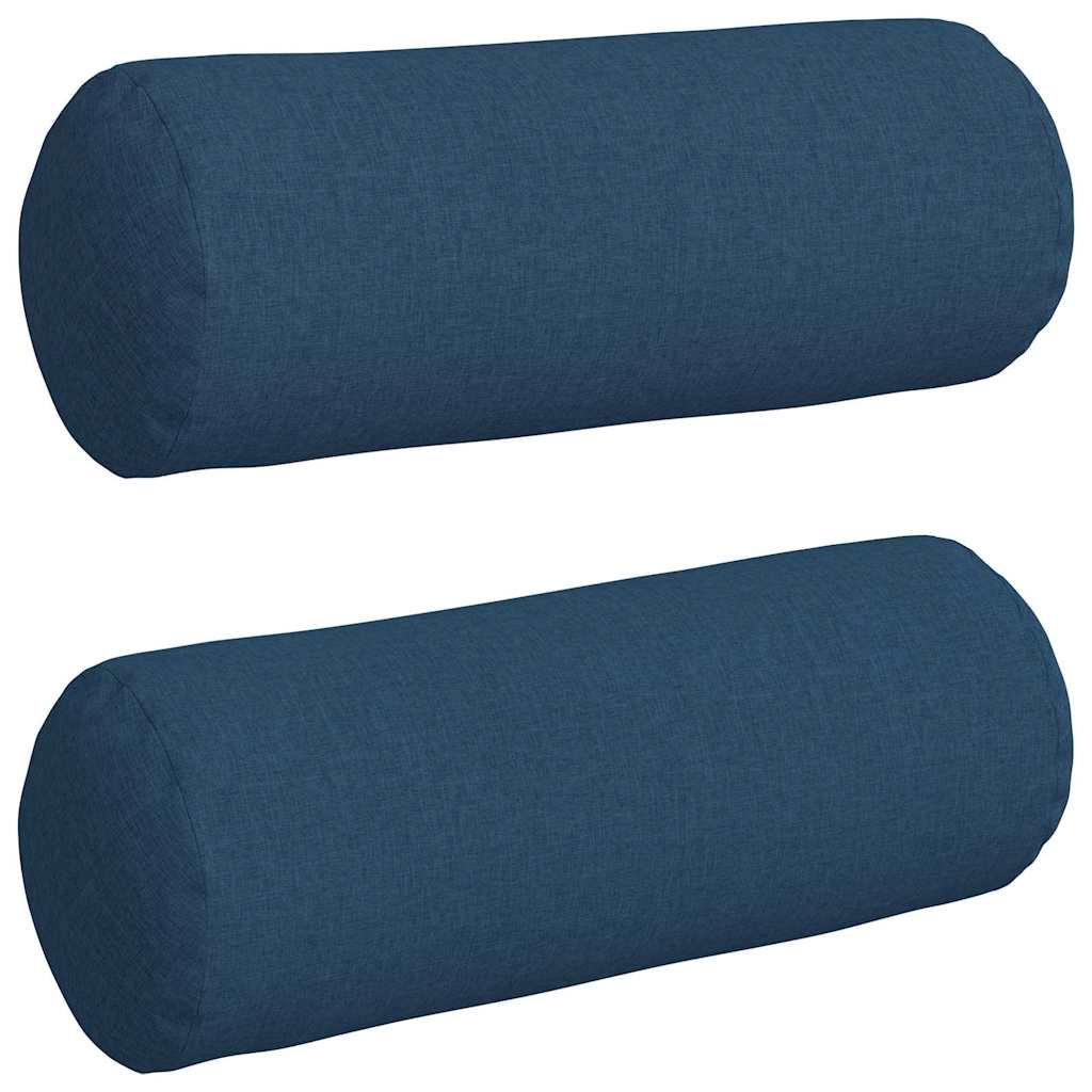 Cuscini a rullo 2 pcs Blu Ø 25 x 70 cm Tessuto 42014319