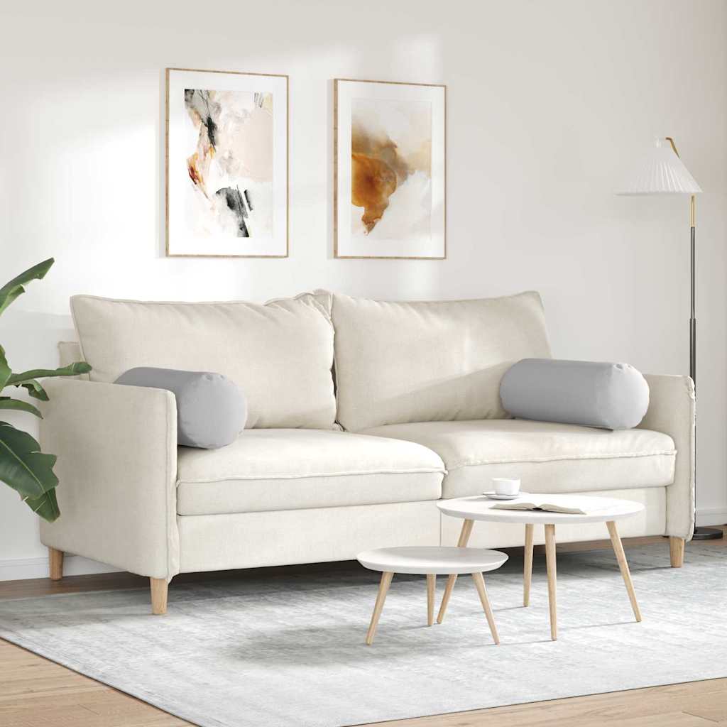 Cuscini a rullo 2 pcs Grigio Nuvola Ø 25 x 70 cm Tessuto 42014324