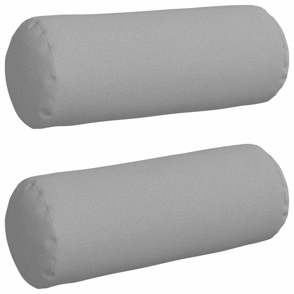 Cuscini a rullo 2 pcs Grigio Nuvola Ø 25 x 70 cm Tessuto 42014324
