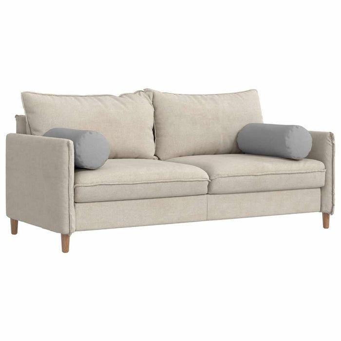 Cuscini a rullo 2 pcs Grigio Nuvola Ø 25 x 70 cm Tessuto 42014324