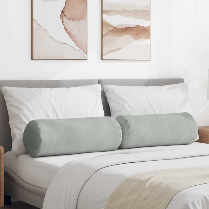 Cuscini a rullo 2 pcs Grigio chiaro Ø 25 x 70 cm 42014328