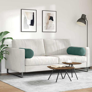 Cuscini a rullo 2 pcs Verde Scuro Ø 25 x 70 cm Tessuto in Cords 42014330