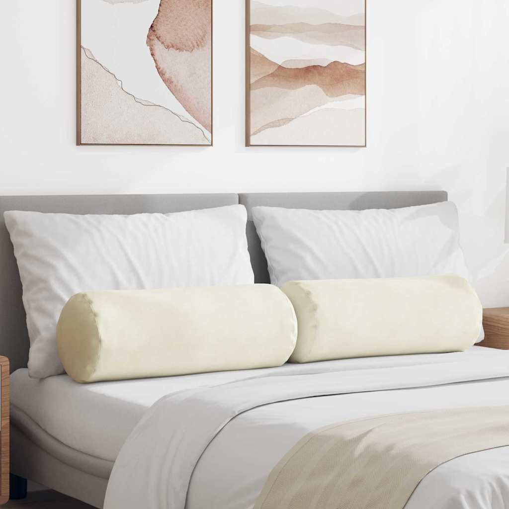 Cuscini a rullo 2 pcs Crema Ø 25 x 70 cm Tessuto in Cords 42014337