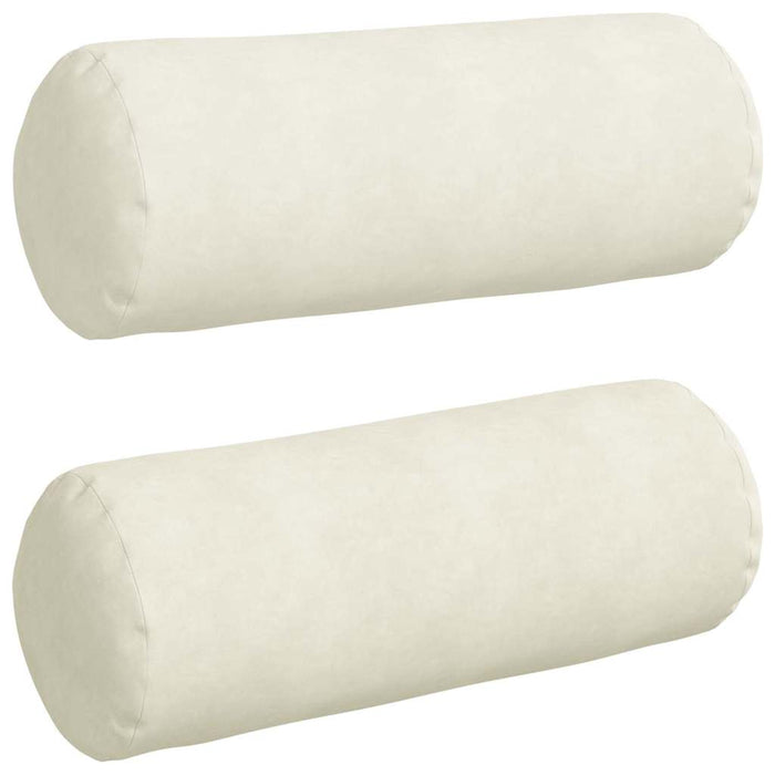 Cuscini a rullo 2 pcs Crema Ø 25 x 70 cm Tessuto in Cords 42014337