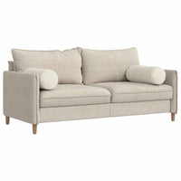 Cuscini a rullo 2 pcs Crema Ø 25 x 70 cm Tessuto in Cords 42014337