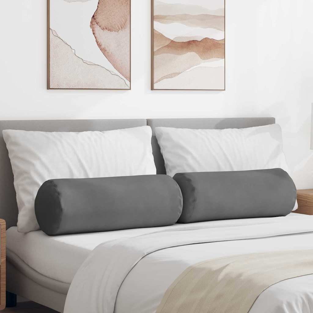 Cuscini a rullo 2 pcs Grigio scuro Ø 25 x 70 cm 42014342