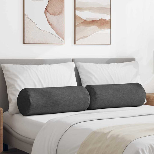 Cuscini a rullo 2 pcs Grigio scuro Ø 25 x 70 cm 42014347
