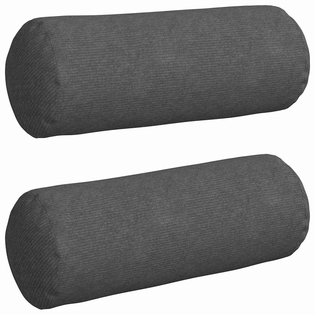Cuscini a rullo 2 pcs Grigio scuro Ø 25 x 70 cm 42014347