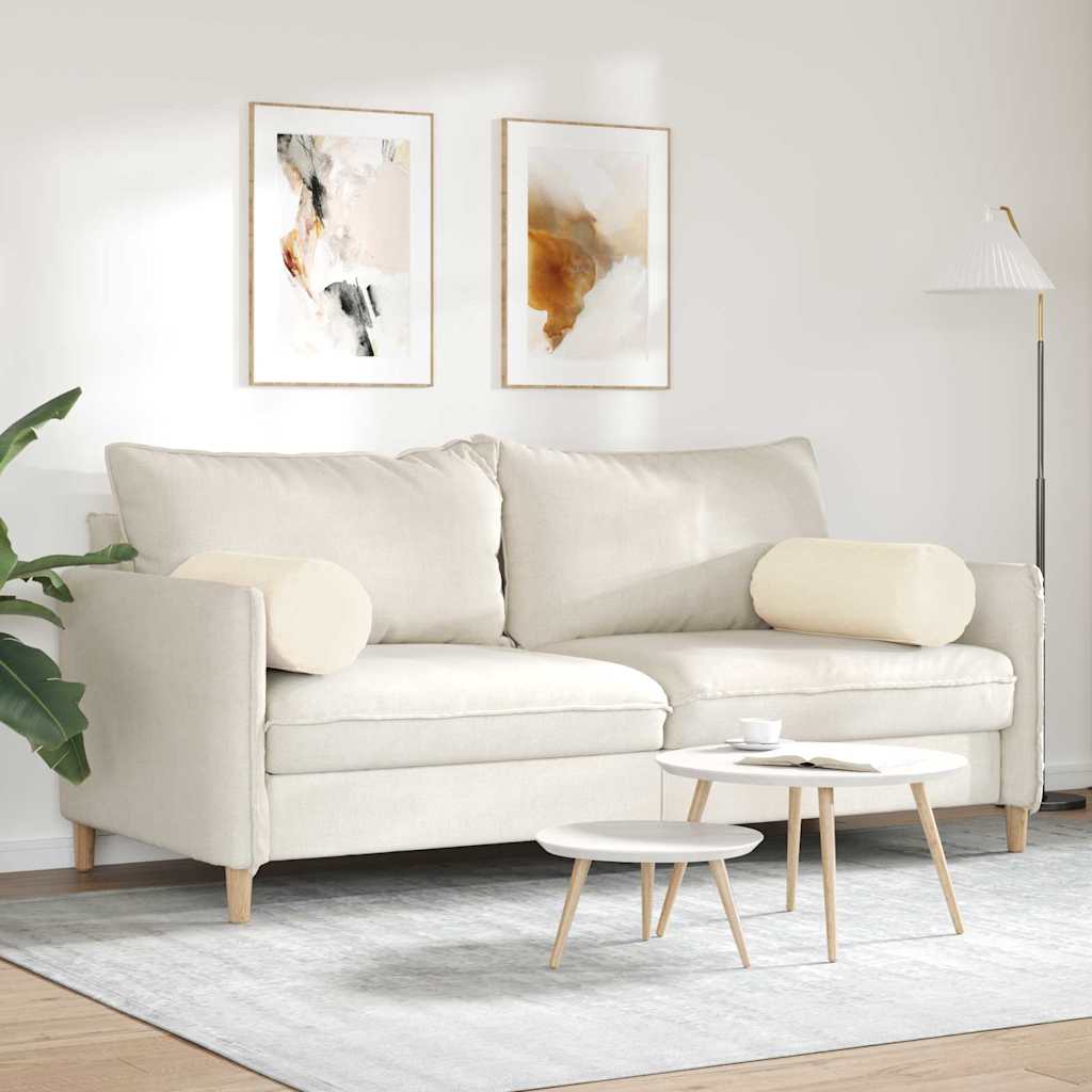 Cuscini a rullo 2 pcs Crema Ø 25 x 70 cm Tessuto in Cords 42014348