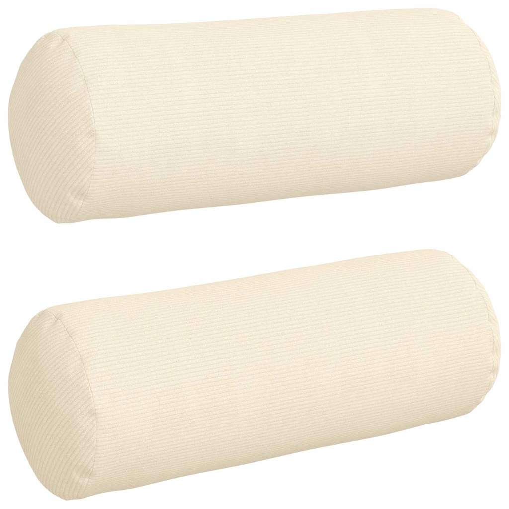 Cuscini a rullo 2 pcs Crema Ø 25 x 70 cm Tessuto in Cords 42014348