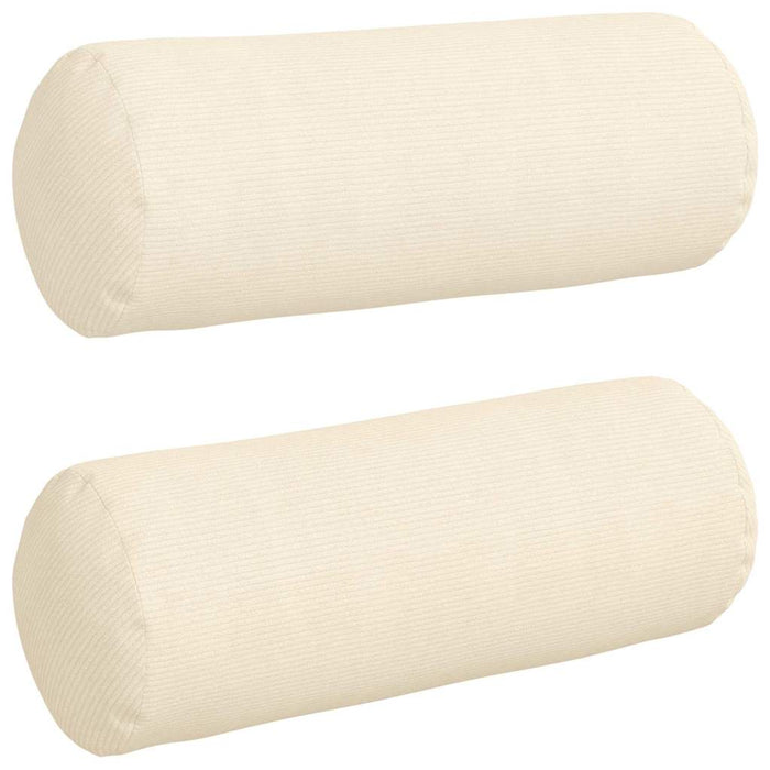 Cuscini a rullo 2 pcs Crema Ø 25 x 70 cm Tessuto in Cords 42014348