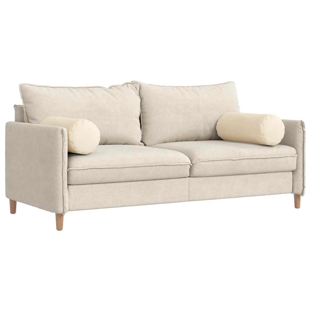 Cuscini a rullo 2 pcs Crema Ø 25 x 70 cm Tessuto in Cords 42014348