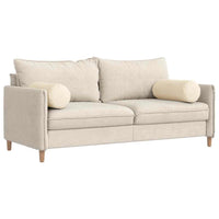 Cuscini a rullo 2 pcs Crema Ø 25 x 70 cm Tessuto in Cords 42014348