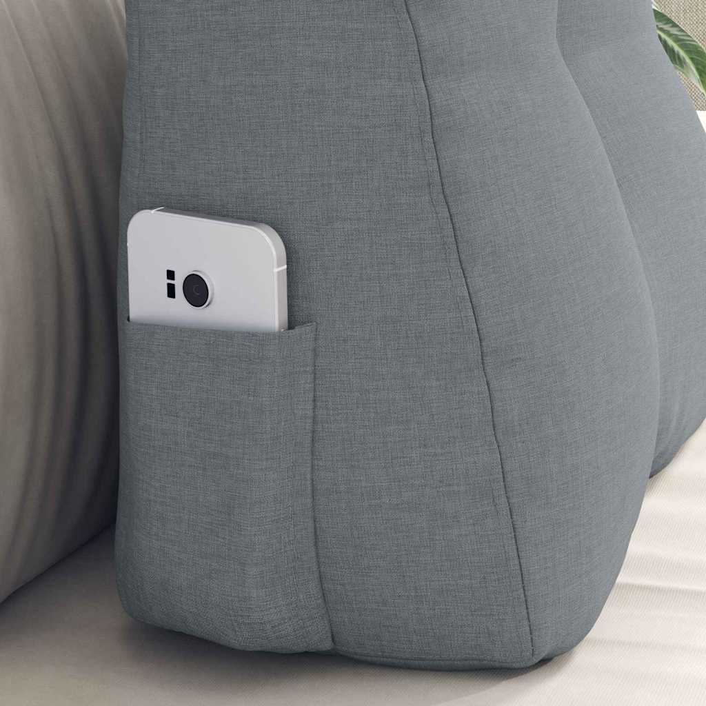 Cuscino per Schiena Grigio chiaro 45 x 24 x 50 cm Tessuto 42014354