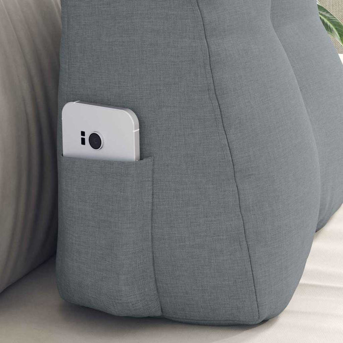 Cuscino per Schiena Grigio chiaro 45 x 24 x 50 cm Tessuto 42014354