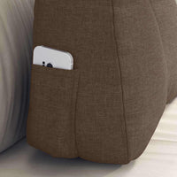 Cuscino per Schiena Marrone 60 x 24 x 50 cm Tessuto 42014387