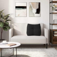 Cuscino per Schiena Nero 60 x 24 x 50 cm Velluto 42014406