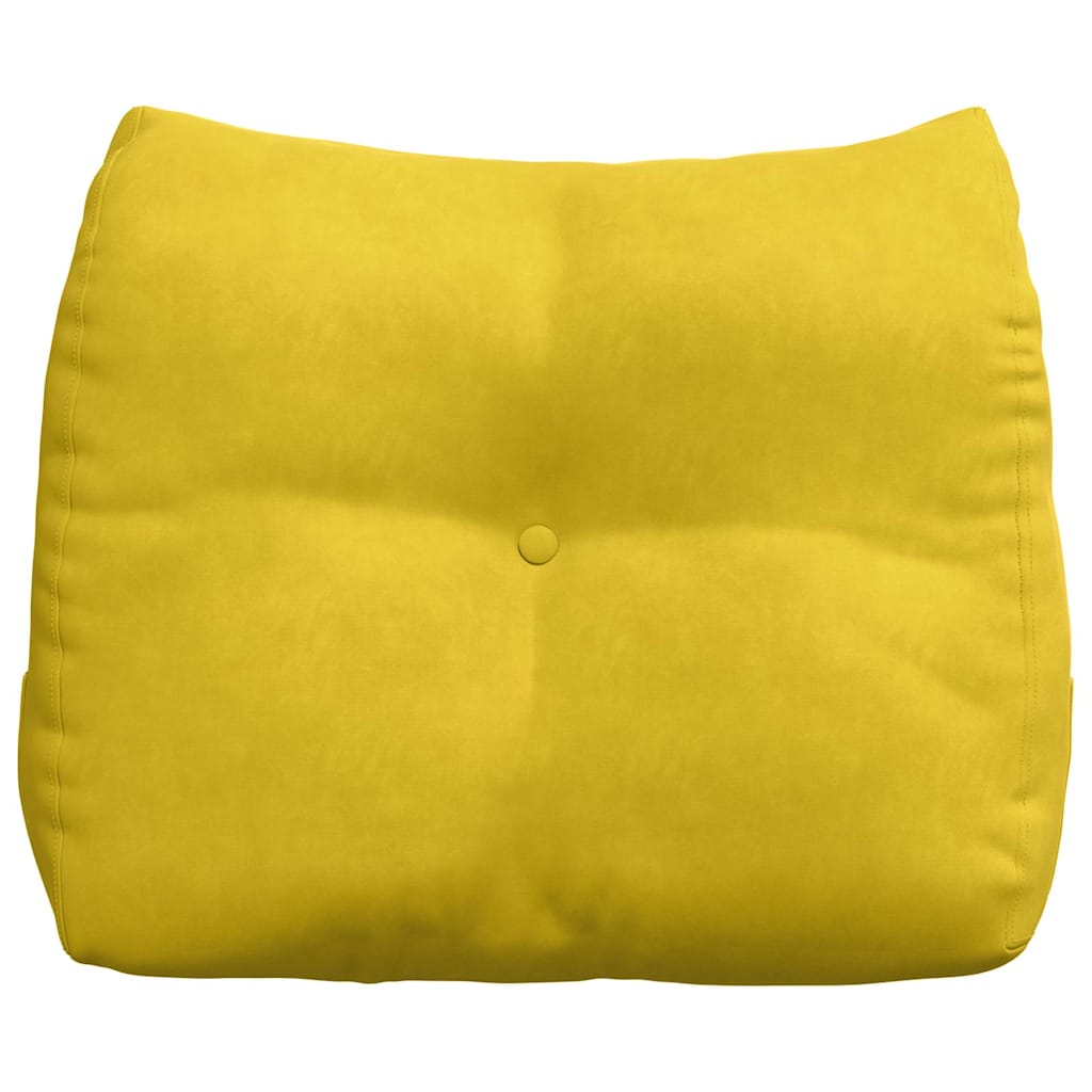 Cuscino per Schiena Giallo 60 x 24 x 50 cm Velluto 42014407