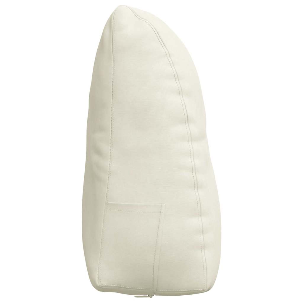 Cuscino per Schiena Crema 60 x 24 x 50 cm Velluto 42014409