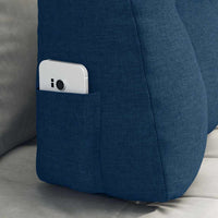 Cuscino per Schiena Blu 80 x 24 x 50 cm Tessuto 42014420