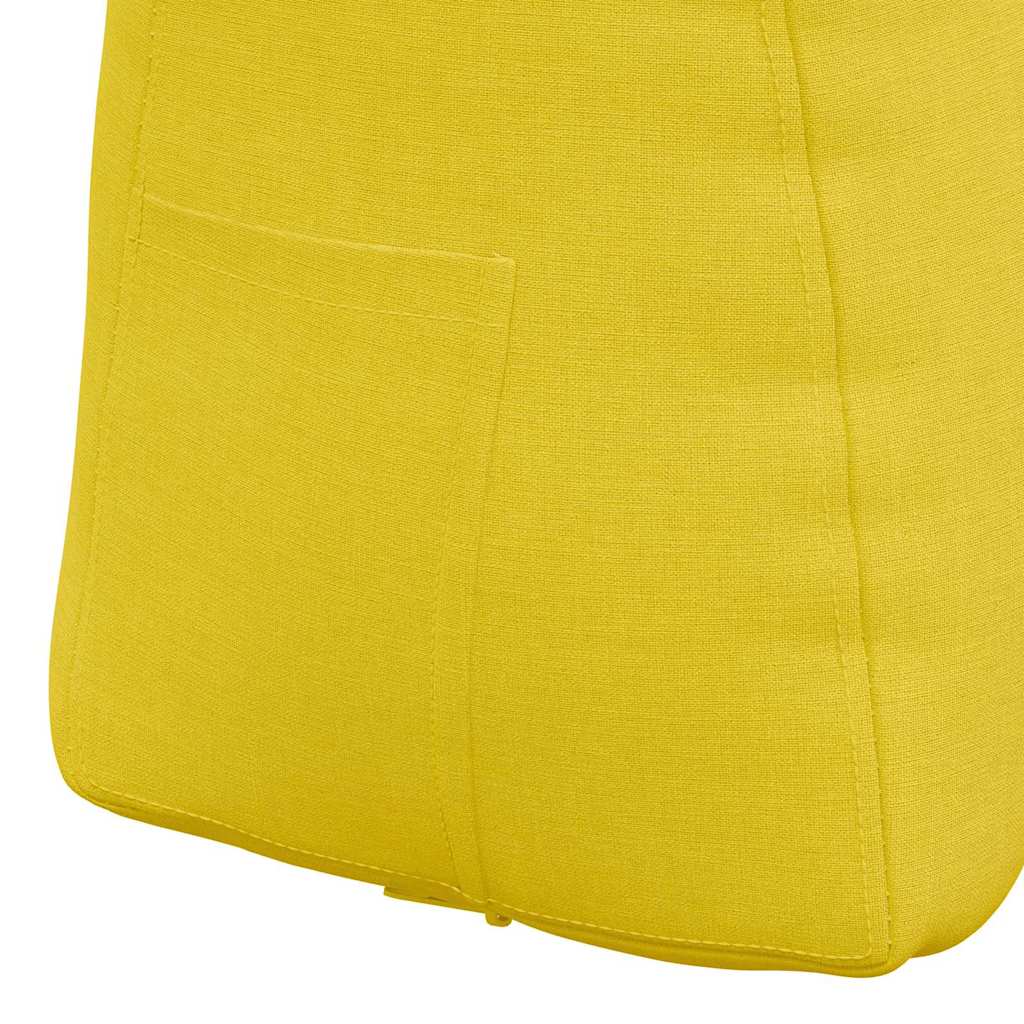 Cuscino per Schiena Giallo Chiaro 80 x 24 x 50 cm Tessuto 42014421