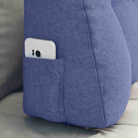 Cuscino per Schiena Blu jeans 80 x 24 x 50 cm Tessuto 42014426