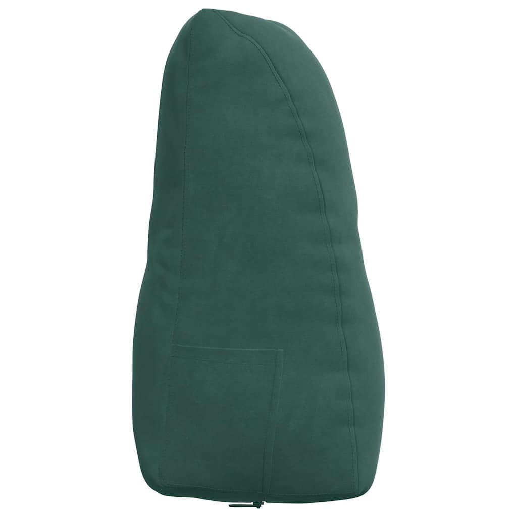 Cuscino per Schiena Verde Scuro 80 x 24 x 50 cm Velluto 42014431