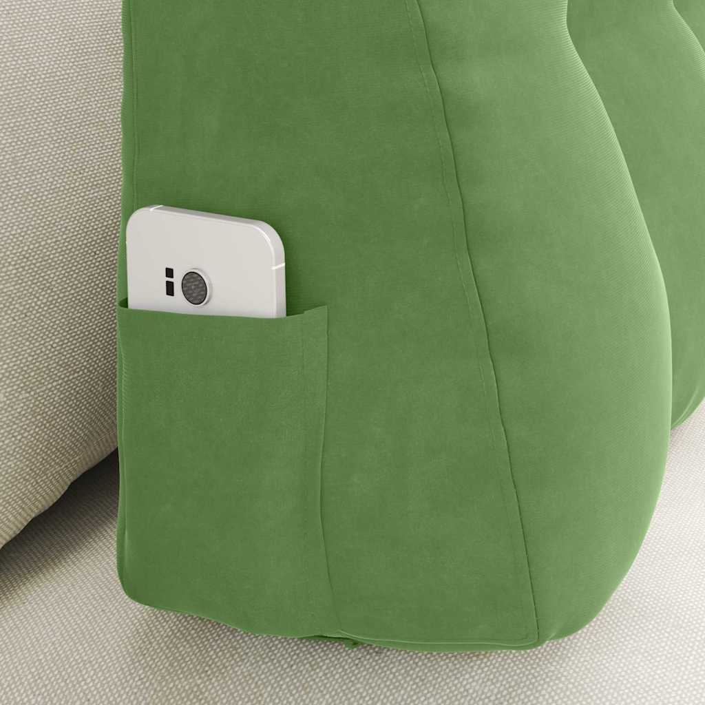 Cuscino per Schiena Verde chiaro 80 x 24 x 50 cm Velluto 42014432