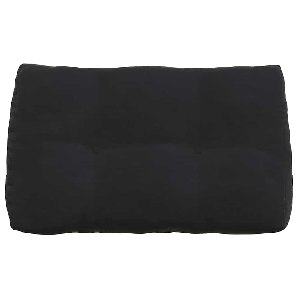 Cuscino per Schiena Nero 80 x 24 x 50 cm Velluto 42014435
