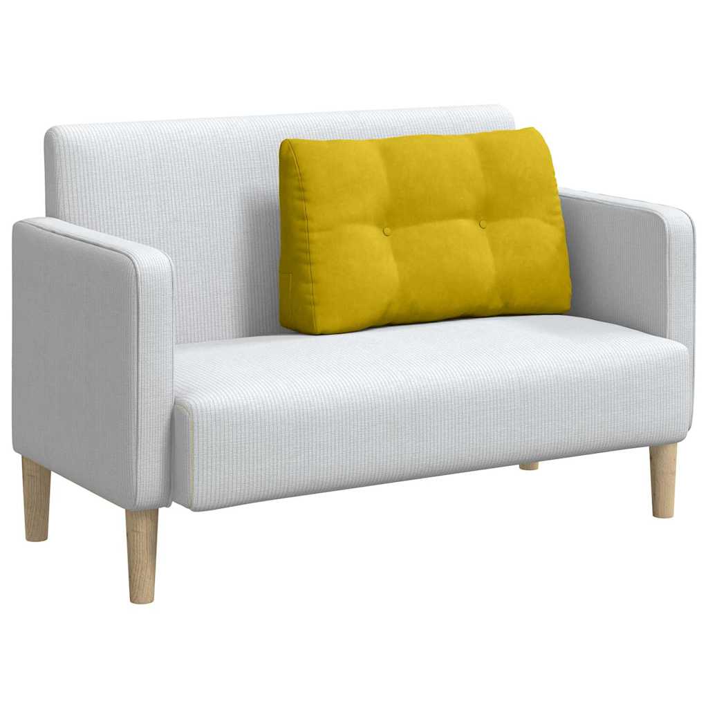 Cuscino per Schiena Giallo 80 x 24 x 50 cm Velluto 42014436