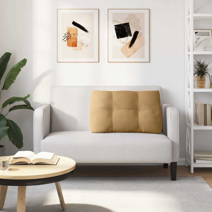 Cuscino per Schiena Marrone 80 x 24 x 50 cm Velluto 42014437