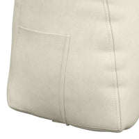 Cuscino per Schiena Crema 80 x 24 x 50 cm Velluto 42014438