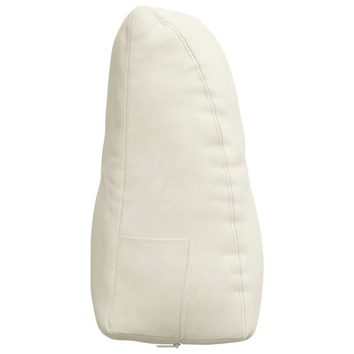 Cuscino per Schiena Crema 80 x 24 x 50 cm Velluto 42014438