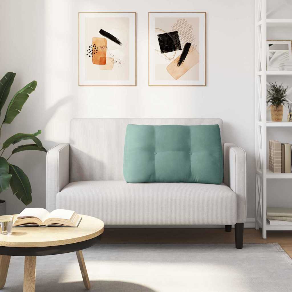 Cuscino per Schiena Verde Mare 80 x 24 x 50 cm Velluto 42014439