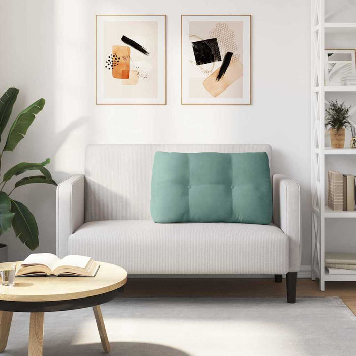 Cuscino per Schiena Verde Mare 80 x 24 x 50 cm Velluto 42014439