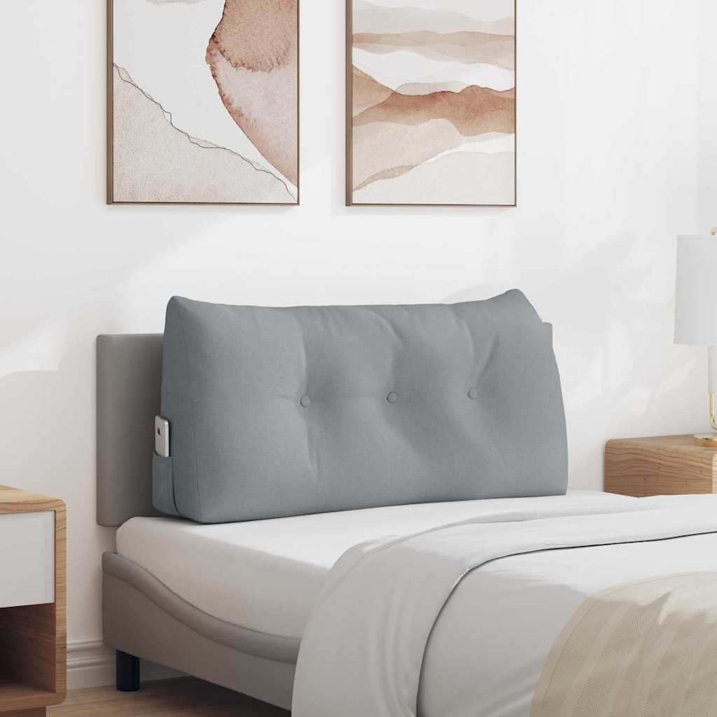 Cuscino per Schiena Grigio chiaro 100 x 24 x 50 cm Tessuto 42014441