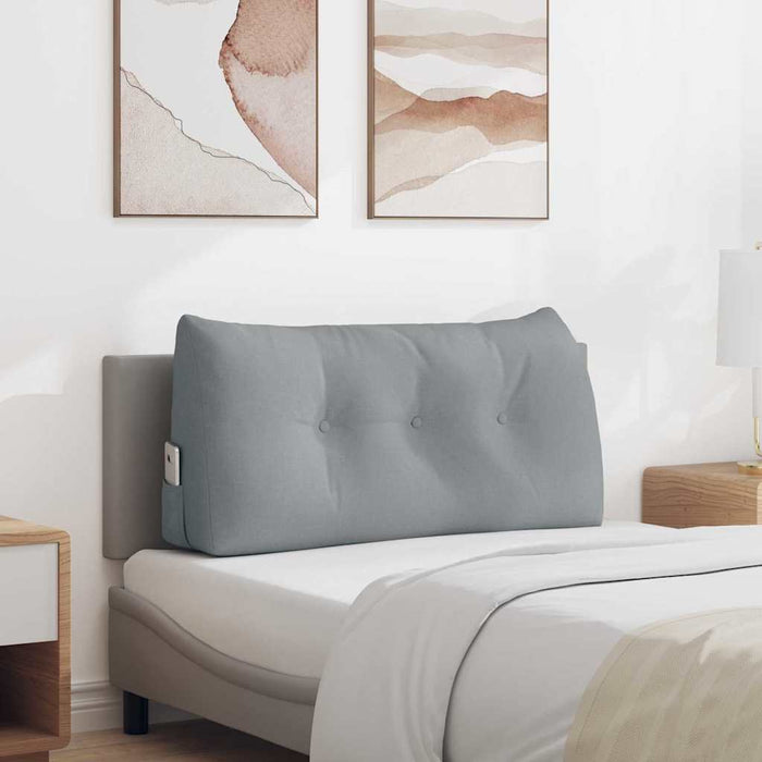 Cuscino per Schiena Grigio chiaro 100 x 24 x 50 cm Tessuto 42014441