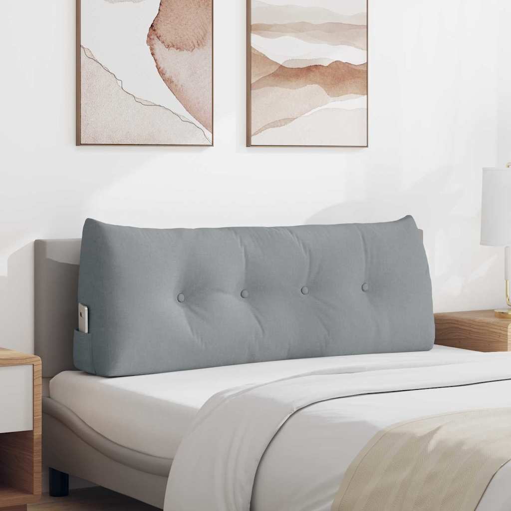 Cuscino per Schiena Grigio chiaro 120 x 24 x 50 cm Tessuto 42014470