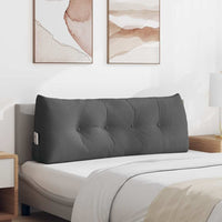 Cuscino per Schiena Grigio scuro 120 x 24 x 50 cm Tessuto 42014471