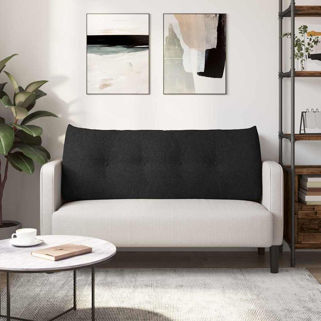 Cuscino per Schiena Nero 120 x 24 x 50 cm Tessuto 42014472