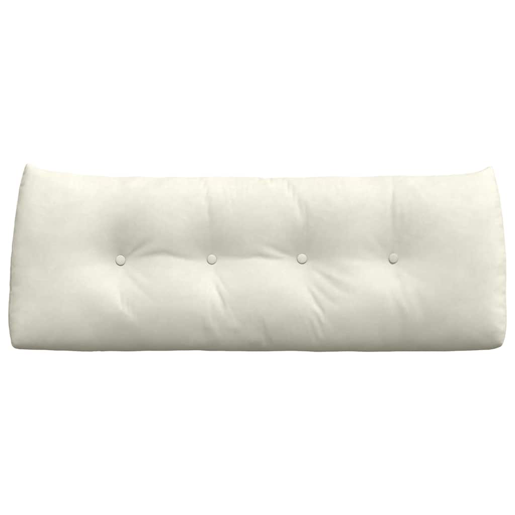 Cuscino per Schiena Crema 120 x 24 x 50 cm Velluto 42014496