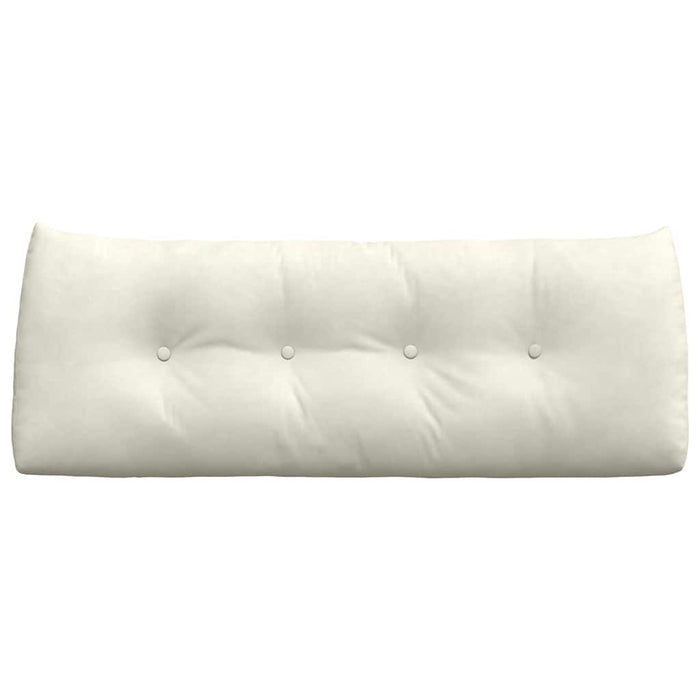 Cuscino per Schiena Crema 120 x 24 x 50 cm Velluto 42014496