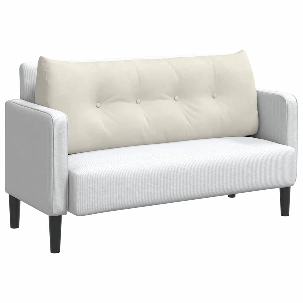 Cuscino per Schiena Crema 120 x 24 x 50 cm Velluto 42014496