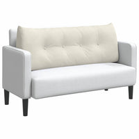 Cuscino per Schiena Crema 120 x 24 x 50 cm Velluto 42014496