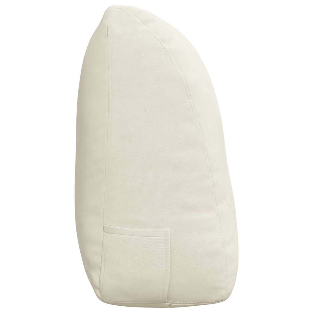 Cuscino per Schiena Crema 120 x 24 x 50 cm Velluto 42014496